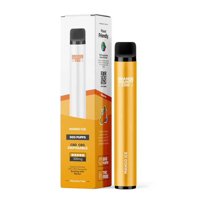ORANGE COUNTRY VAPE PEN MANGO ICE 25O MG CBD + 250 MG CBD 3 ML